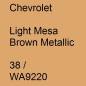 Preview: Chevrolet, Light Mesa Brown Metallic, 38 / WA9220.